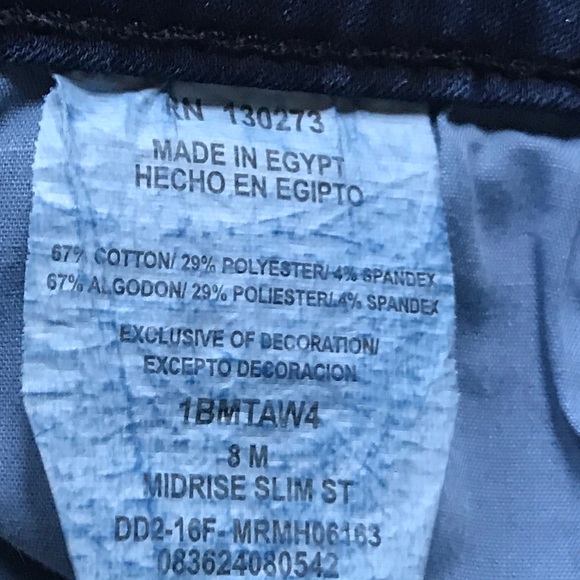 Riders by Lee Midrise Slim Navy Wash Size 8 - Picture 3 of 6